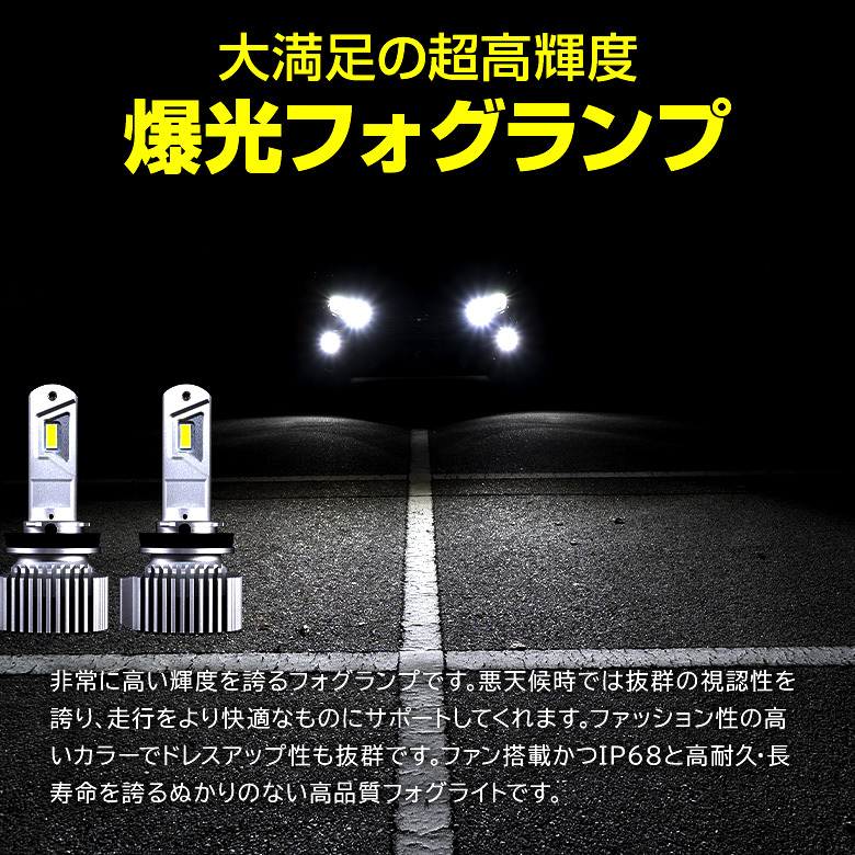 セット商品) RAV4 50系 LED フォグライト フルセット ホワイト