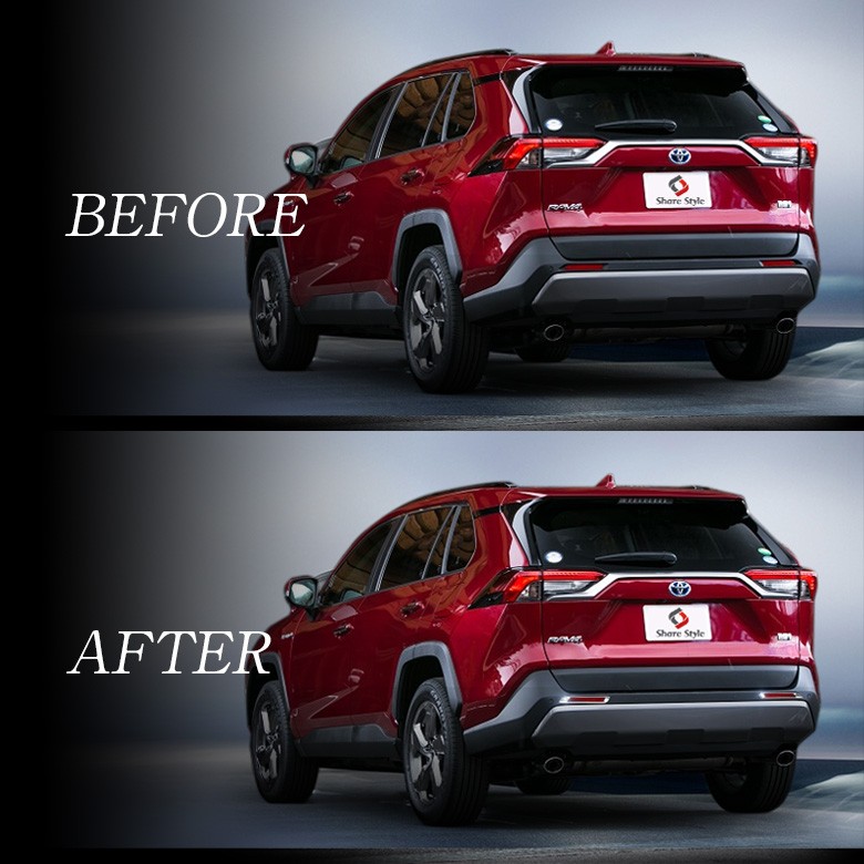 rav4 50系　リアリフレクターカバー　ラプターライナー塗装 rav4 50系 リアリフレクターカバー ラプターライナー塗装 - メルカリ