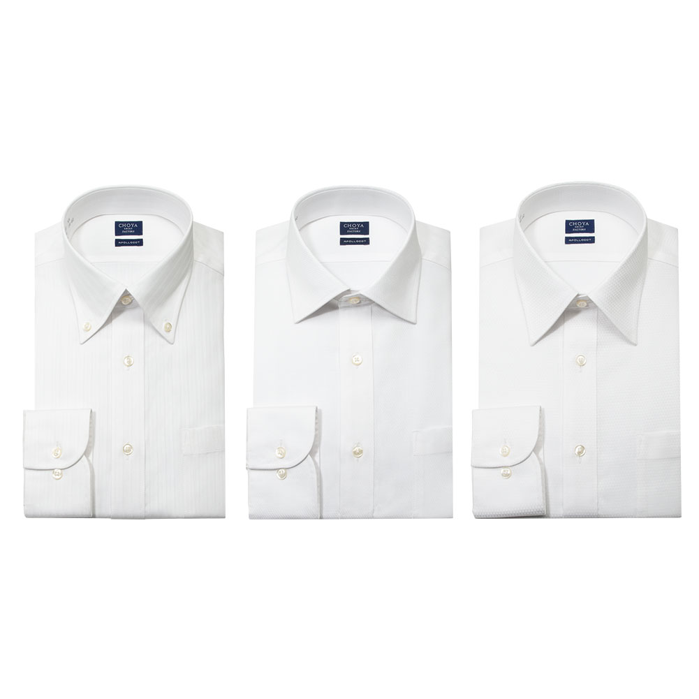 CHOYA SHIRT FACTORY 日清紡アポロコット【3枚セット】 長袖