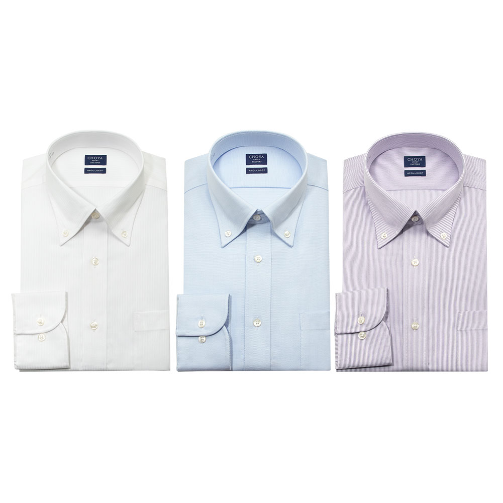 CHOYA SHIRT FACTORY 日清紡アポロコット【3枚セット】 長袖