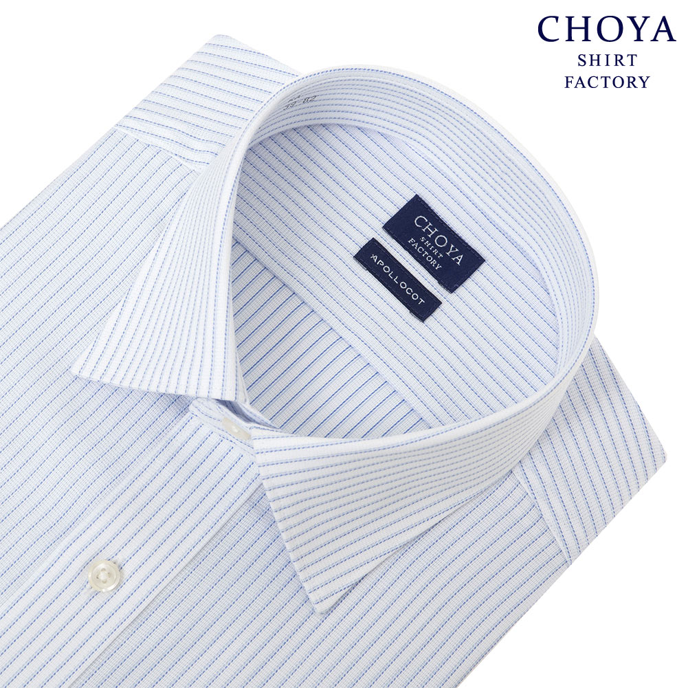 CHOYA SHIRT FACTORY 【爆買】日清紡アポロコット 長袖 ワイシャツ
