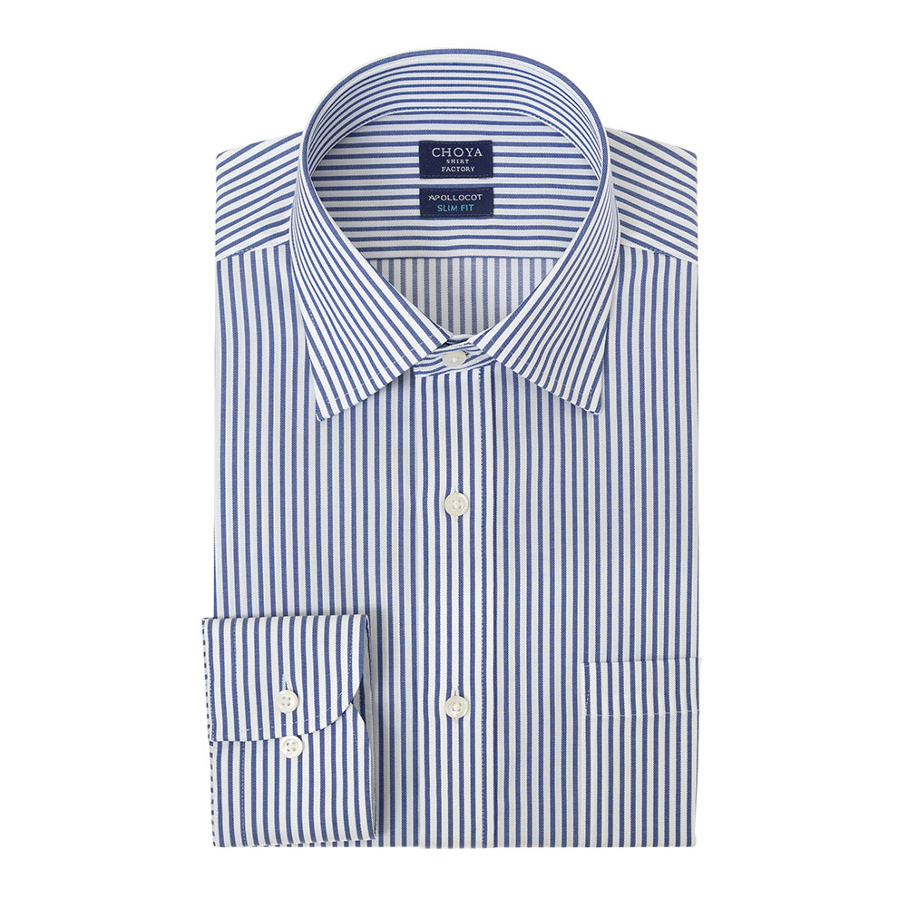 CHOYA SHIRT FACTORY 日清紡アポロコット スリムフィット 長袖