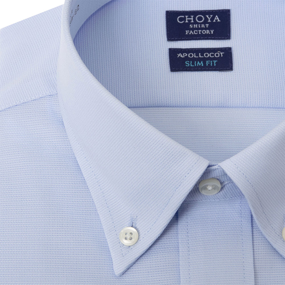 CHOYA SHIRT FACTORY 日清紡アポロコット スリムフィット 長袖