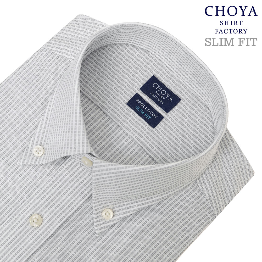 CHOYA SHIRT FACTORY 日清紡アポロコット スリムフィット 長袖