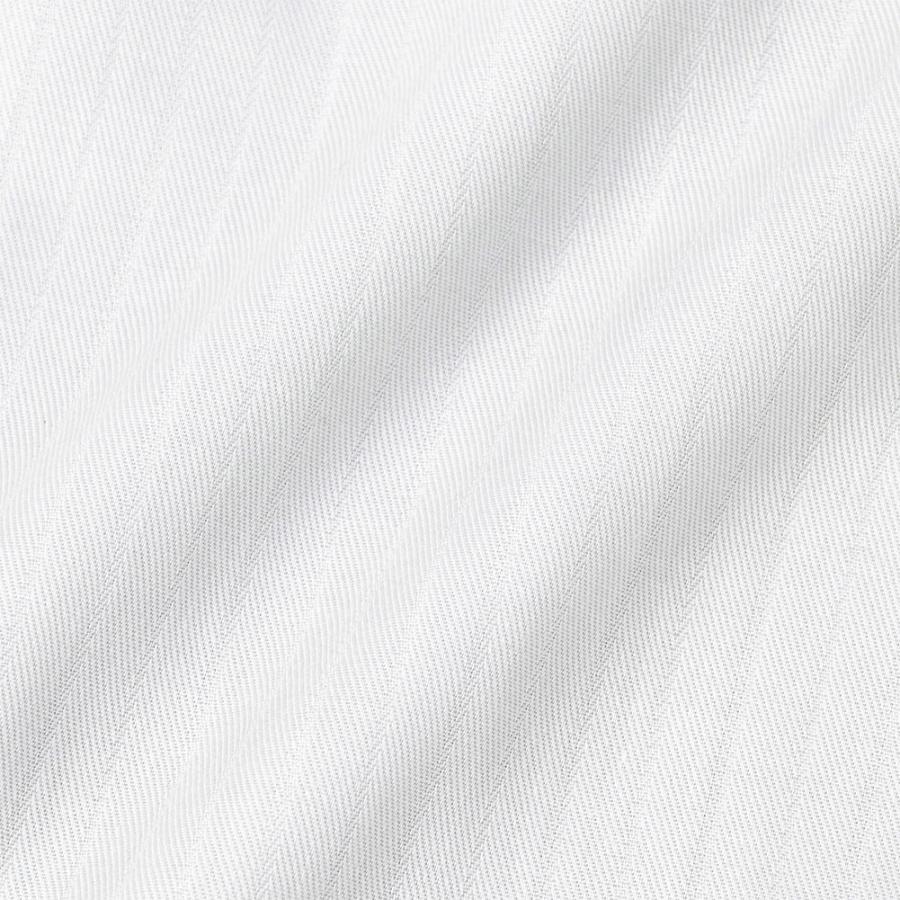 日清紡アポロコット 長袖 ワイシャツ メンズ 形態安定加工 白ドビーストライプ セミワイドカラー |綿100％ ホワイト CH_2401FS｜ss1946｜03