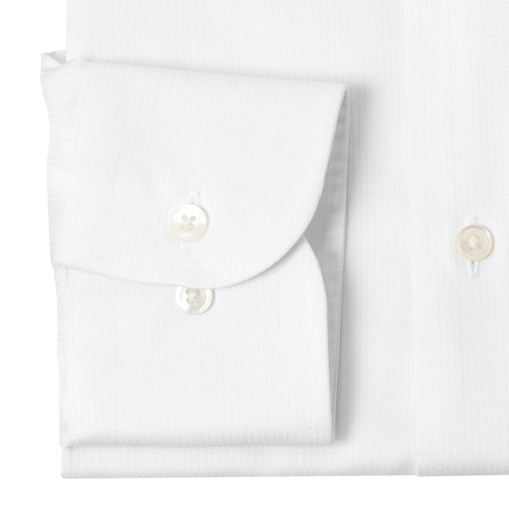 日清紡アポロコット 長袖 ワイシャツ メンズ 形態安定加工 白 ホワイト ドビー ストライプ ボタン【CFD762-201】 CHOYA SHIRT FACTORY 日清紡アポロコット 長袖 ワイシャツ メンズ 形態