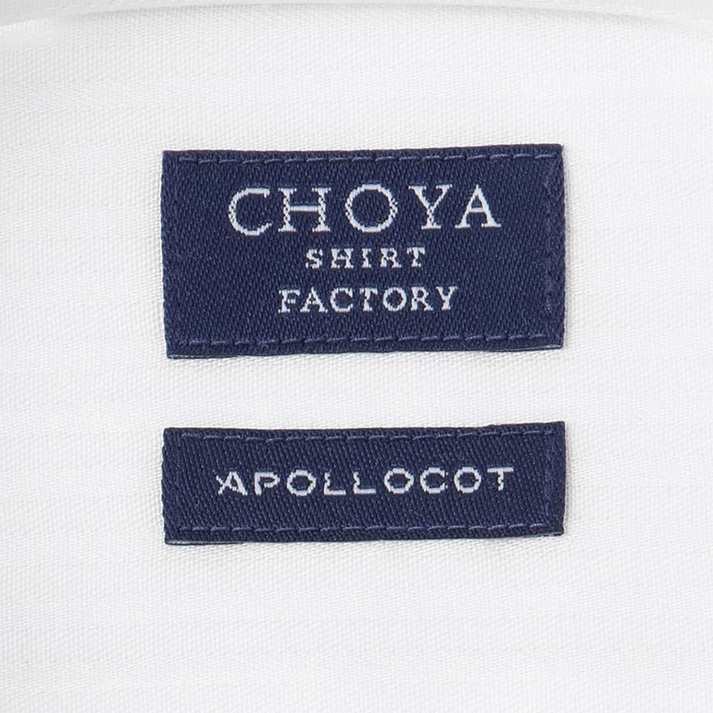 日清紡アポロコット 長袖 ワイシャツ メンズ 形態安定加工 白ドビー ストライプ レギュラーカラー |綿100％ ホワイト CH_2401FS｜ss1946｜07