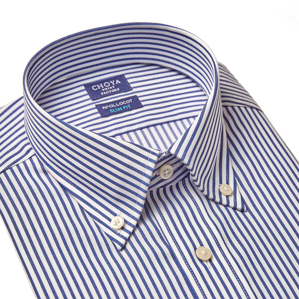 CHOYA SHIRT FACTORY 日清紡アポロコット スリムフィット 長袖