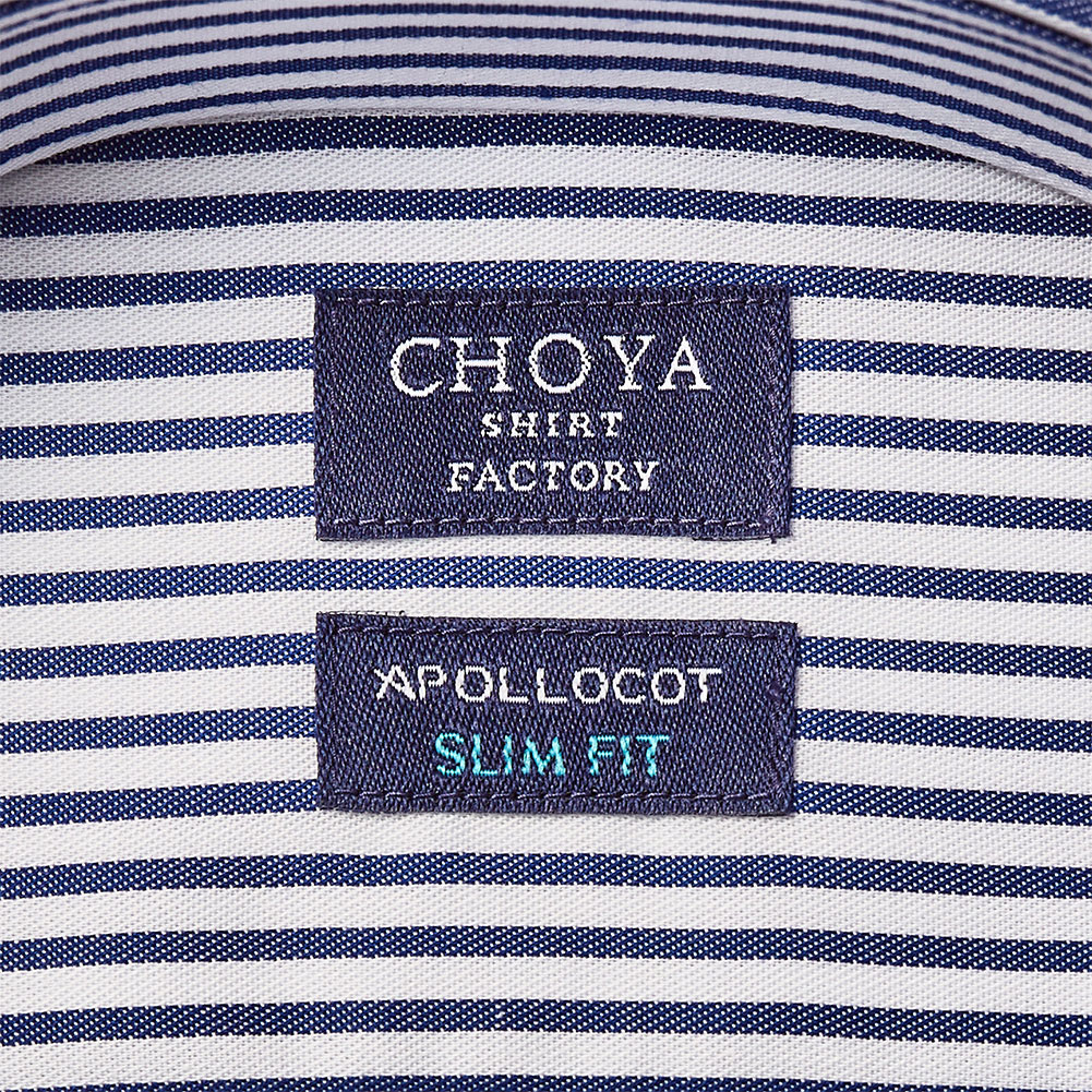 CHOYA SHIRT FACTORY 日清紡アポロコット スリムフィット 長袖