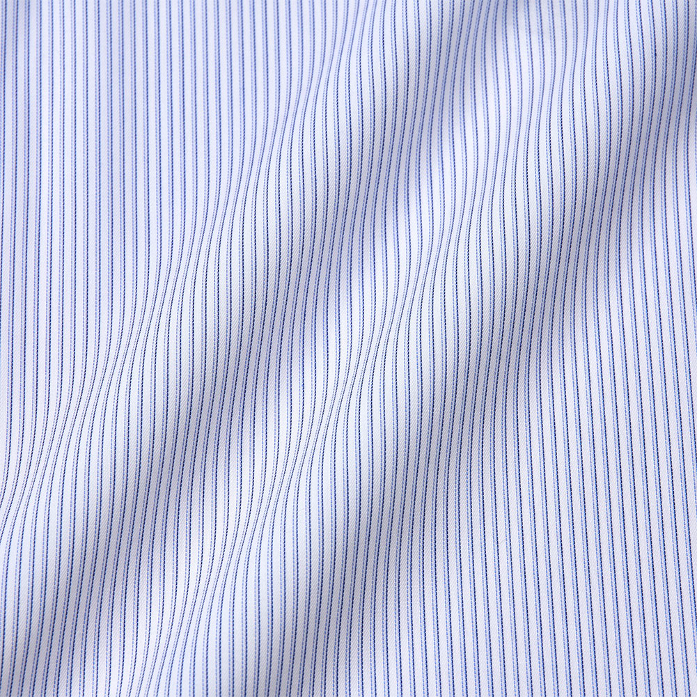 日清紡アポロコット スリムフィット 長袖 ワイシャツ メンズ 形態安定加工 ブルー ストライプ セミワイドカラー | 綿100％ CH_2401FS｜ss1946｜03