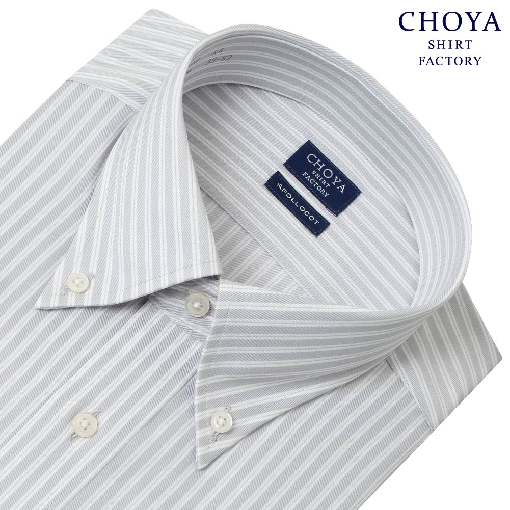 CHOYA SHIRT FACTORY 日清紡アポロコット 長袖 ワイシャツ メンズ 綿