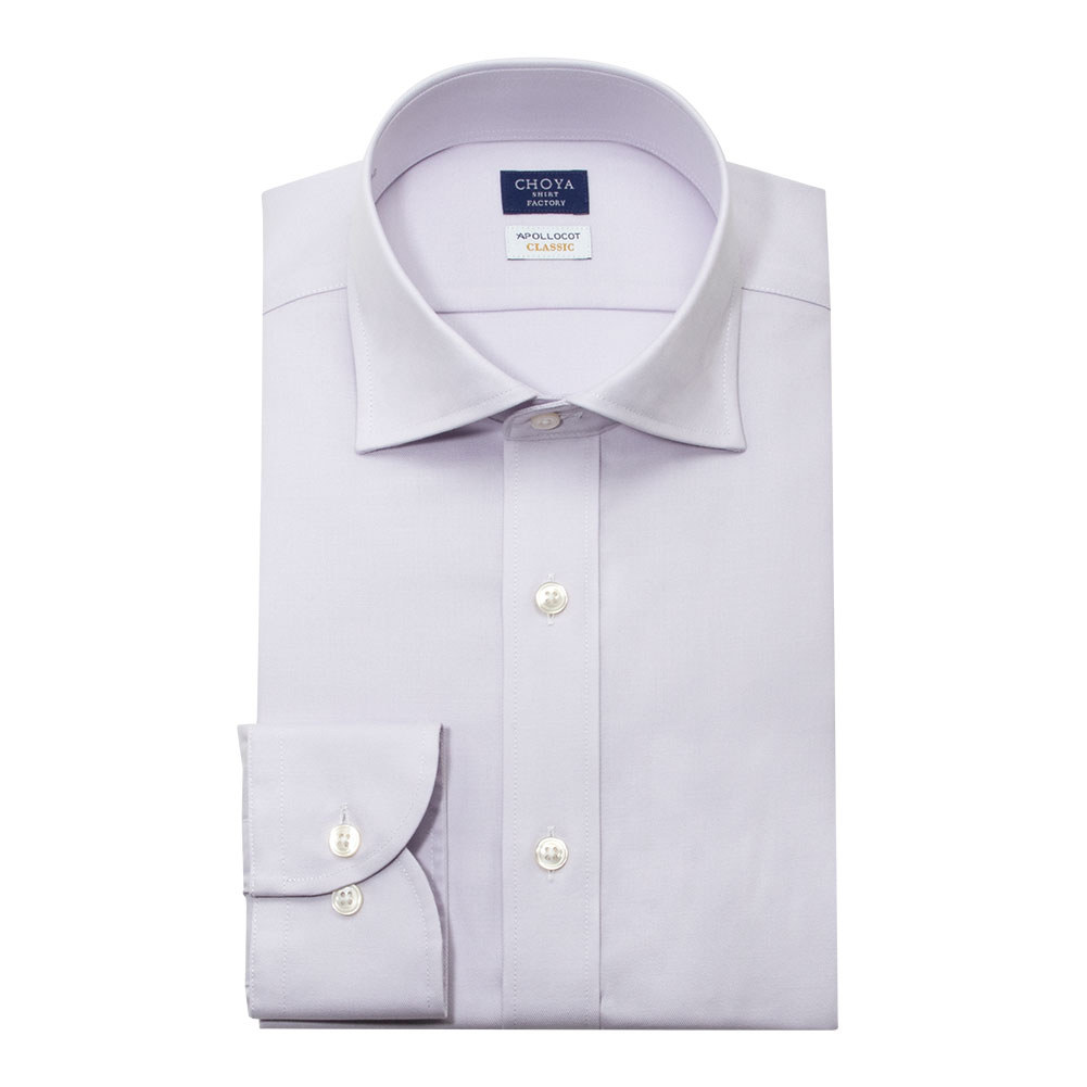 日清紡アポロコット クラシック ワイドカラー レギュラーフィット 長袖 ワイシャツ メンズ 形態安定【CFD968-260】 CHOYA SHIRT FACTORY 日清紡アポロコット クラシック ワイドカラー