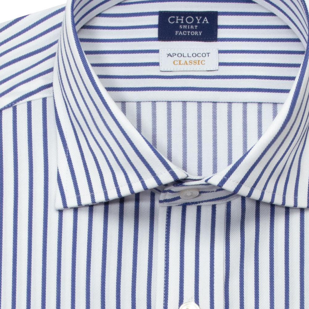 CHOYA SHIRT FACTORY 日清紡アポロコット クラシック ワイドカラー
