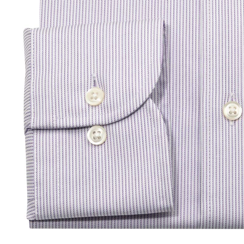 日清紡アポロコット 長袖 ワイシャツ メンズ 形態安定加工 パープル 紫 ボタンダウン |綿100％【CFD975-415】 CHOYA SHIRT FACTORY 日清紡アポロコット 長袖 ワイシャツ メンズ 形態