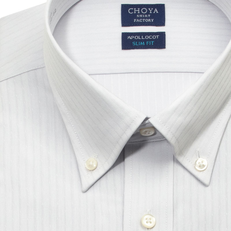 CHOYA SHIRT FACTORY 日清紡アポロコット スリムフィット 長袖