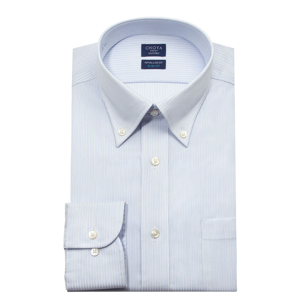 CHOYA SHIRT FACTORY 日清紡アポロコット スリムフィット 長袖
