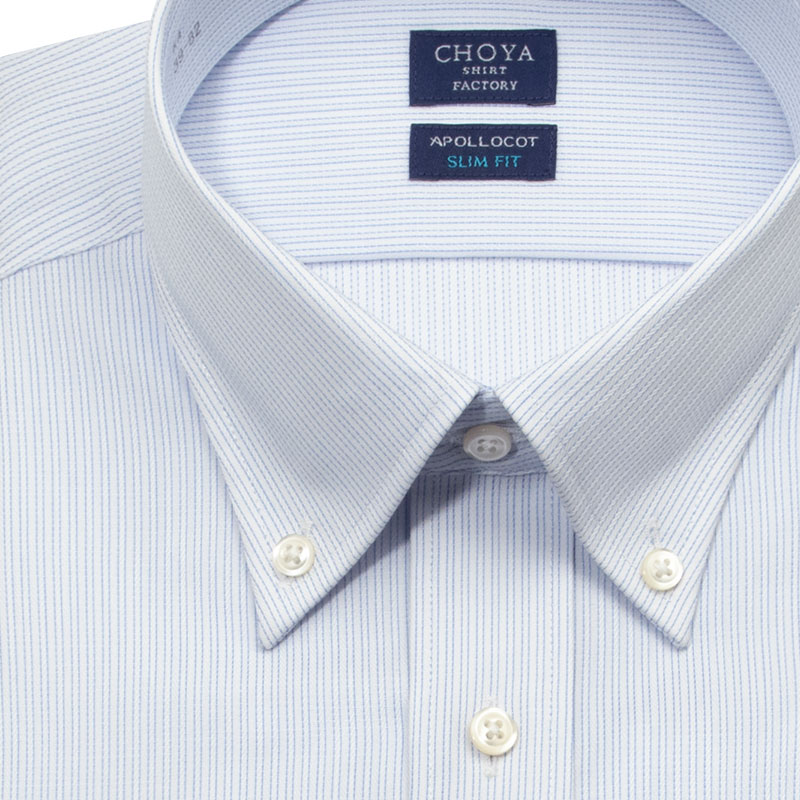 CHOYA SHIRT FACTORY 日清紡アポロコット スリムフィット 長袖