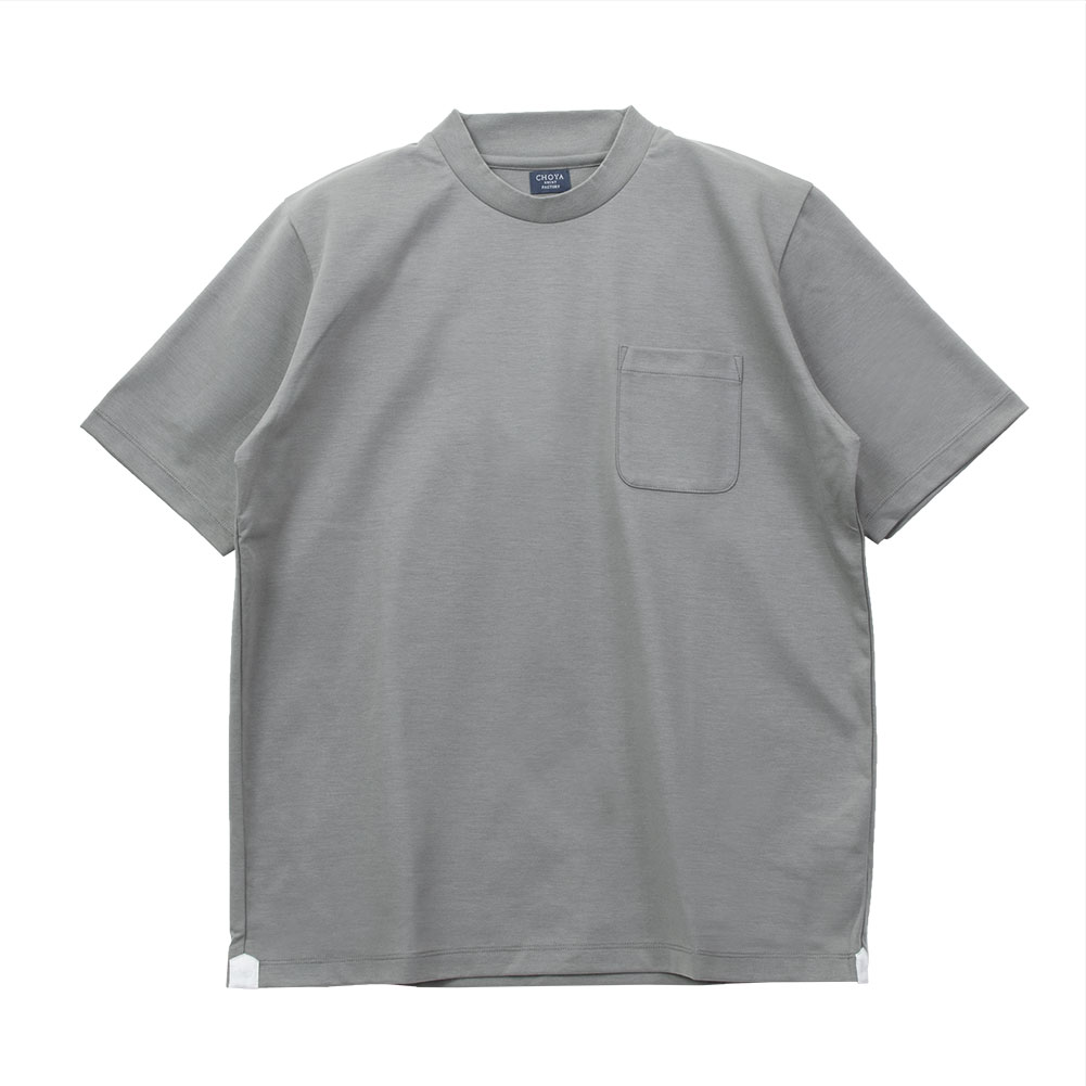 CHOYA SHIRT FACTORY Tシャツ 半袖 綿100% グレー カジュアル オフィス