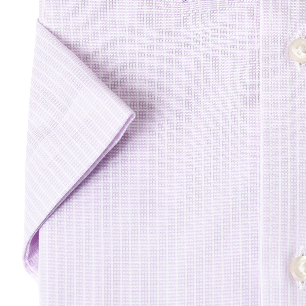 CHOYAシャツ Yシャツ 日清紡アポロコット 半袖ワイシャツ メンズ 形態安定 ノーアイロン ノンアイロン 綿100%  高級 上質 紫 パー CH_2401FS｜ss1946｜04