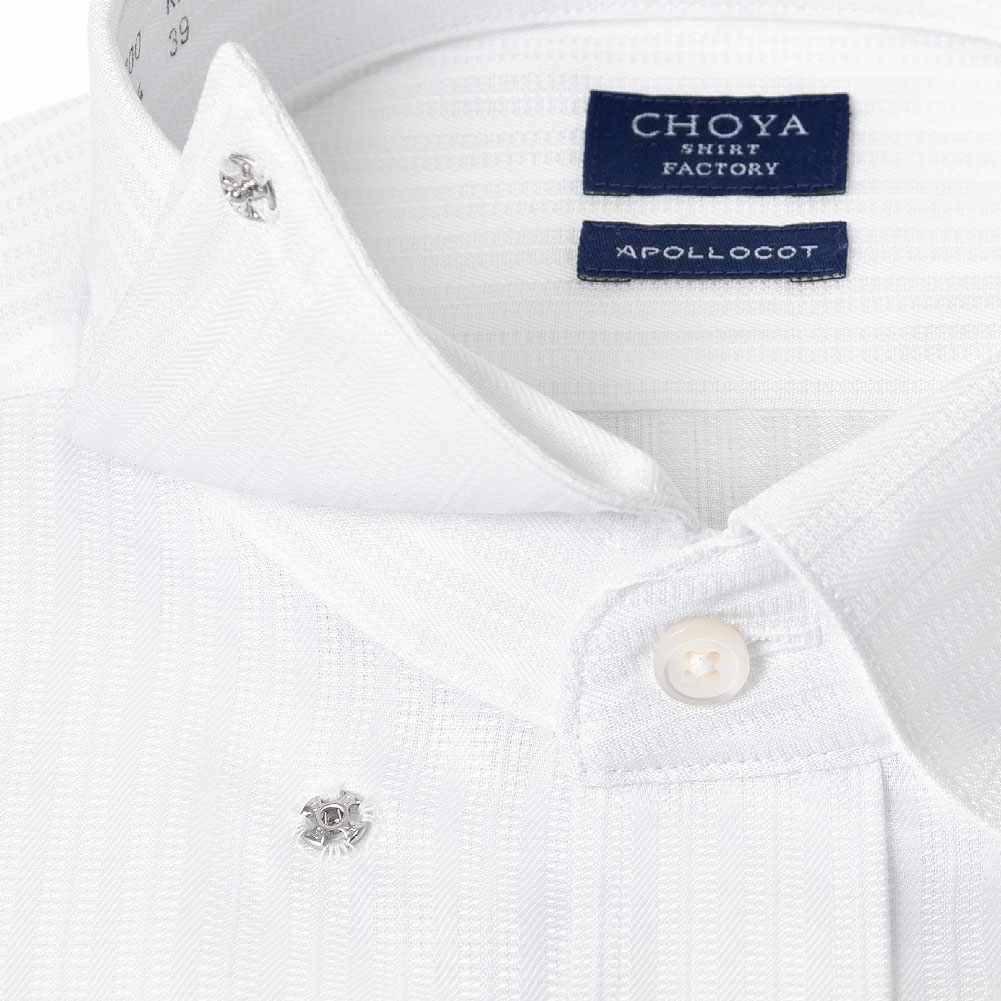 CHOYAシャツ Yシャツ 日清紡アポロコット 半袖ワイシャツ メンズ 形態安定 ノーアイロン ノンアイロン 綿100%  高級 上質 ホワイト CH_2401FS｜ss1946｜05