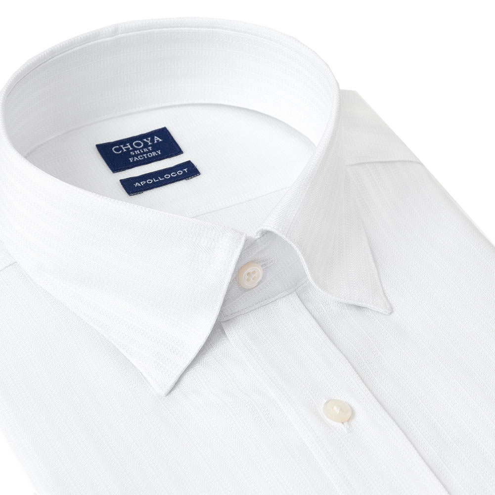 CHOYAシャツ Yシャツ 日清紡アポロコット 半袖ワイシャツ メンズ 形態安定 ノーアイロン ノンアイロン 綿100%  高級 上質 ホワイト CH_2401FS｜ss1946｜06