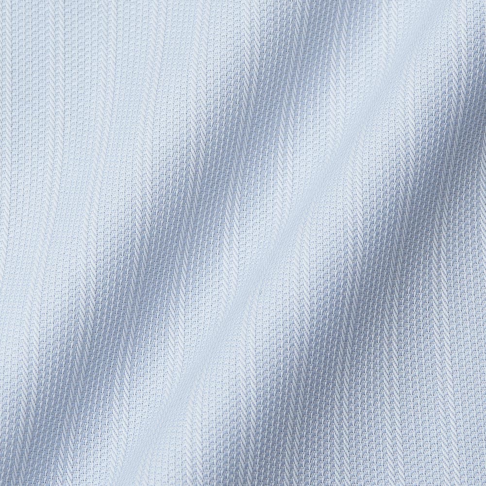日清紡アポロコット 半袖 ワイシャツ メンズ 夏 形態安定加工 青ドビー ストライプ レギュラ カラー|綿100％ ブルー チョー｜ss1946｜03