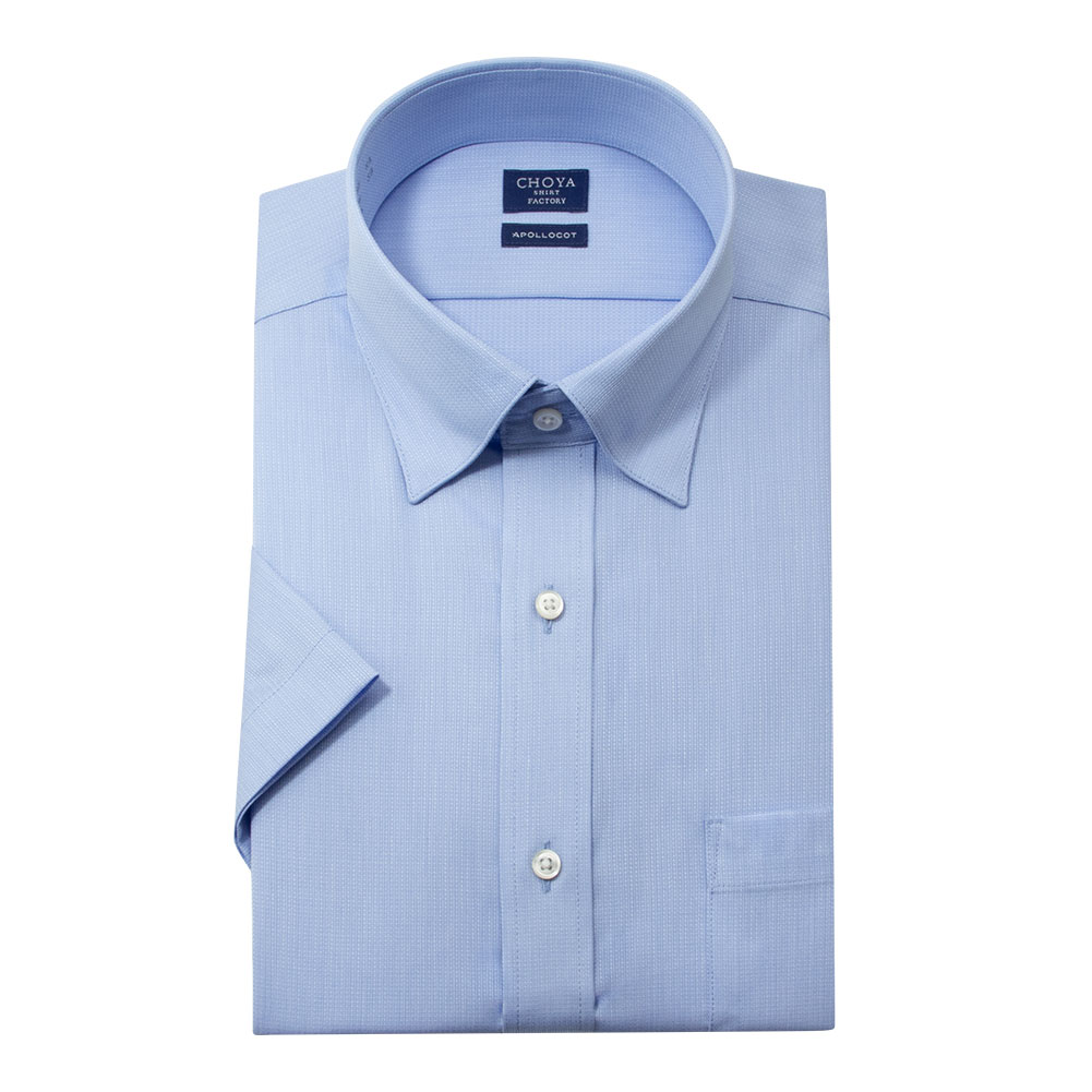 CHOYA SHIRT FACTORY 【爆買】日清紡アポロコット 半袖 ワイシャツ