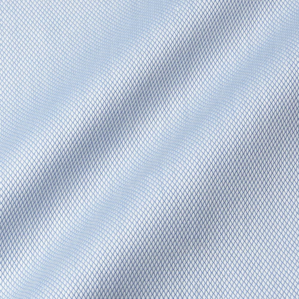 半袖シャツ ワイシャツ メンズ 綿100％ 形態安定加工 ブルー ドビー