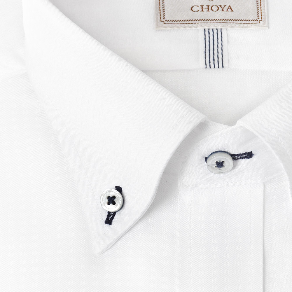 LORDSON by CHOYA 長袖 ワイシャツ メンズ 形態安定加工 白ドビー