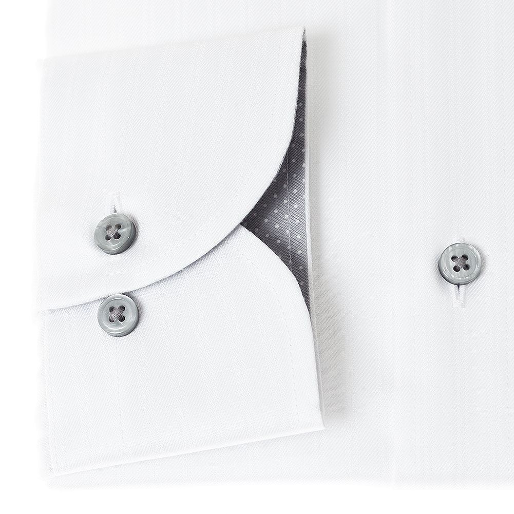 LORDSON by CHOYA 長袖 ワイシャツ メンズ 形態安定加工 白ドビーストライプ ホワイ【COD718-200】 LORDSON by CHOYA 長袖 ワイシャツ メンズ 形態安定加工 白ドビー