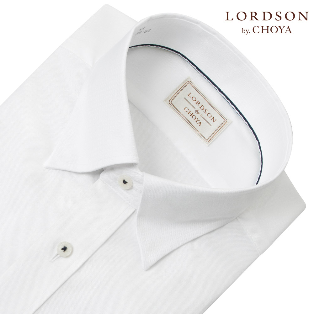 LORDSON by CHOYA 長袖 ワイシャツ メンズ 形態安定加工 白 ホワイト ドビー スト【COD850-200】 LORDSON by CHOYA 長袖 ワイシャツ メンズ 形態安定加工 ホワイト 白