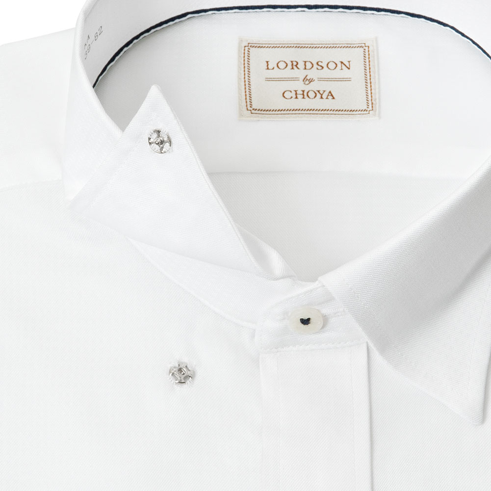 LORDSON by CHOYA 長袖 ワイシャツ メンズ 形態安定加工 ホワイト 白