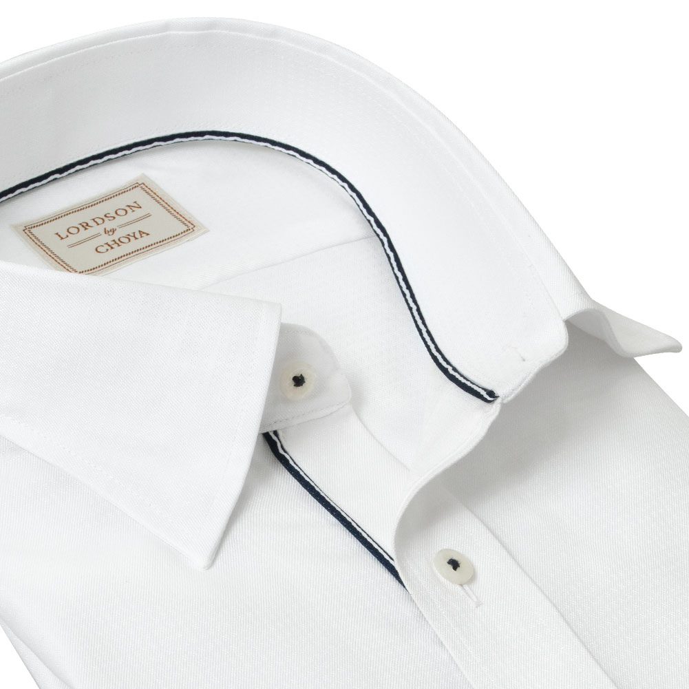 LORDSON by CHOYA 長袖 ワイシャツ メンズ 形態安定加工 ホワイト 白