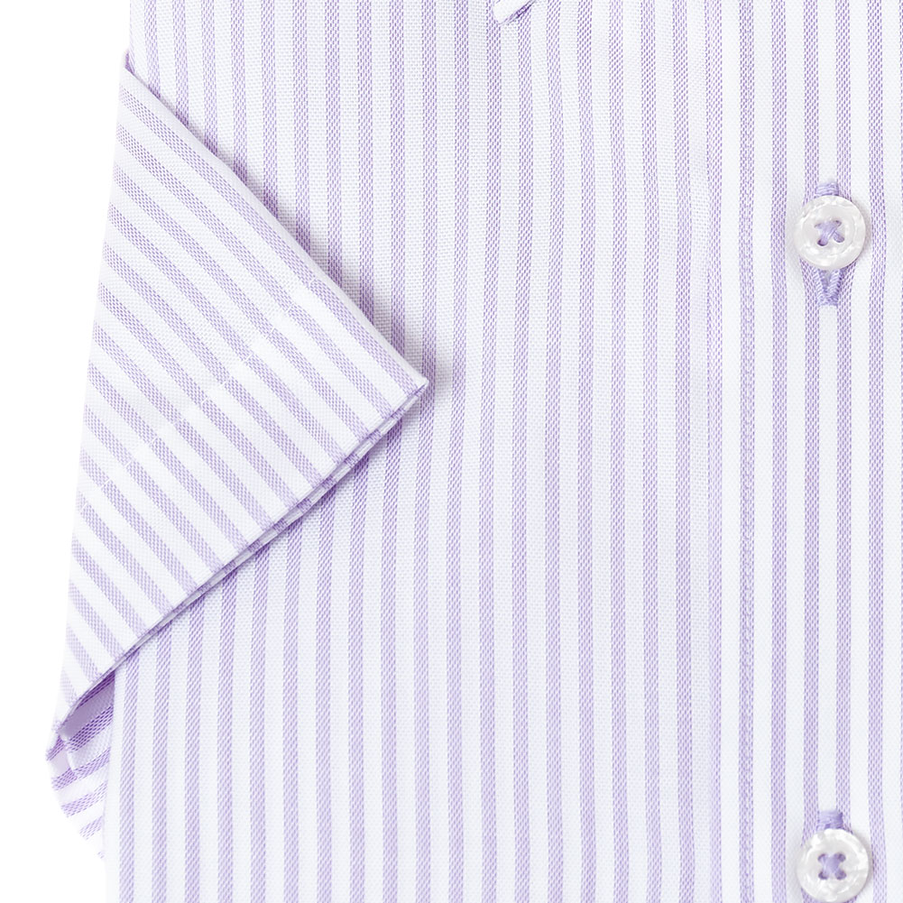 LORDSON by CHOYA 半袖 ワイシャツ メンズ形態安定加工 パープル