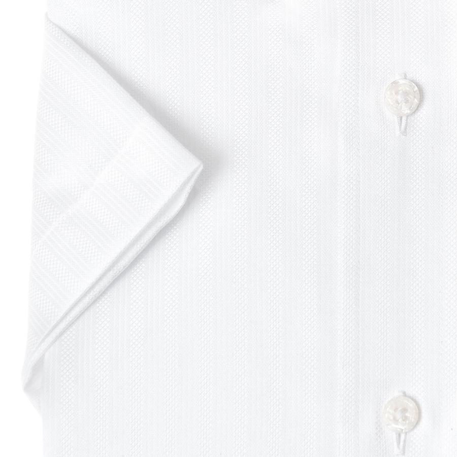 オープニング大セール】LORDSON by CHOYA ドビー 形態安定加工 半袖 ワイシャツ |綿100％ メンズ 夏 ホワイト ボタンダウン  ワイシャツ
