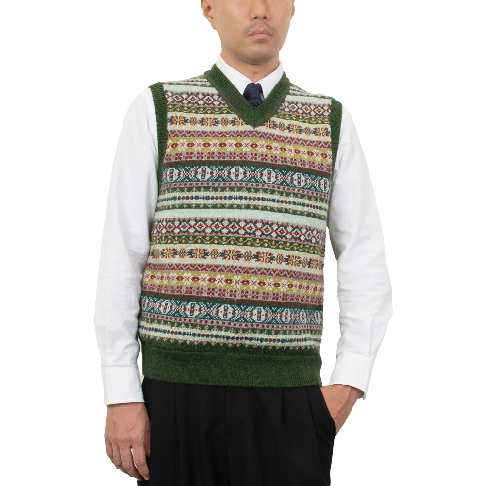 CHOYA SHIRT FACTORY 【爆買】ニット ベスト フェアアイル アメトラ