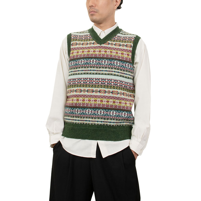 CHOYA SHIRT FACTORY ニット ベスト フェアアイル アメトラ アイビー