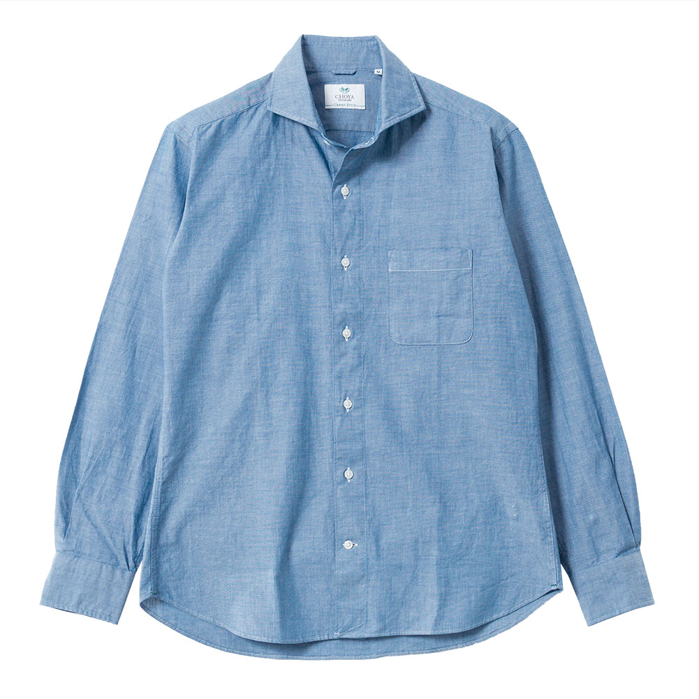 CHOYA URBAN STYLE カジュアルシャツ 綿100％ コットン 長袖 カッタ