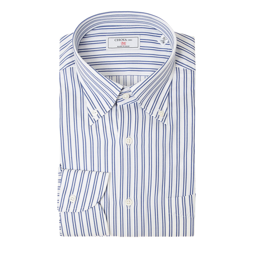 CHOYA 1886 長袖 ワイシャツ メンズ 綿100% 日本製生地 日本縫製