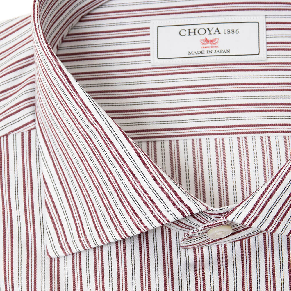 【正規販売店】 長袖 1886 CHOYA ワイシャツ 日本縫製 日本製生地 綿100% メンズ トップス