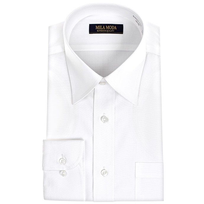 ワイシャツ メンズ 長袖 形態安定 レギュラーカラー 白 ドレスシャツ Yシャツ カッターシャツ  送料無料  冠婚葬祭 就活 ST_2401FS｜ss1946｜02