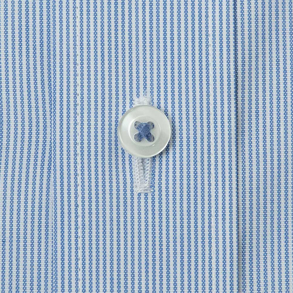 送料無料 ワイシャツ メンズ クールビズ 半袖 形態安定 接触冷感 ワイドカラー ブルー ストライプ｜ss1946｜05