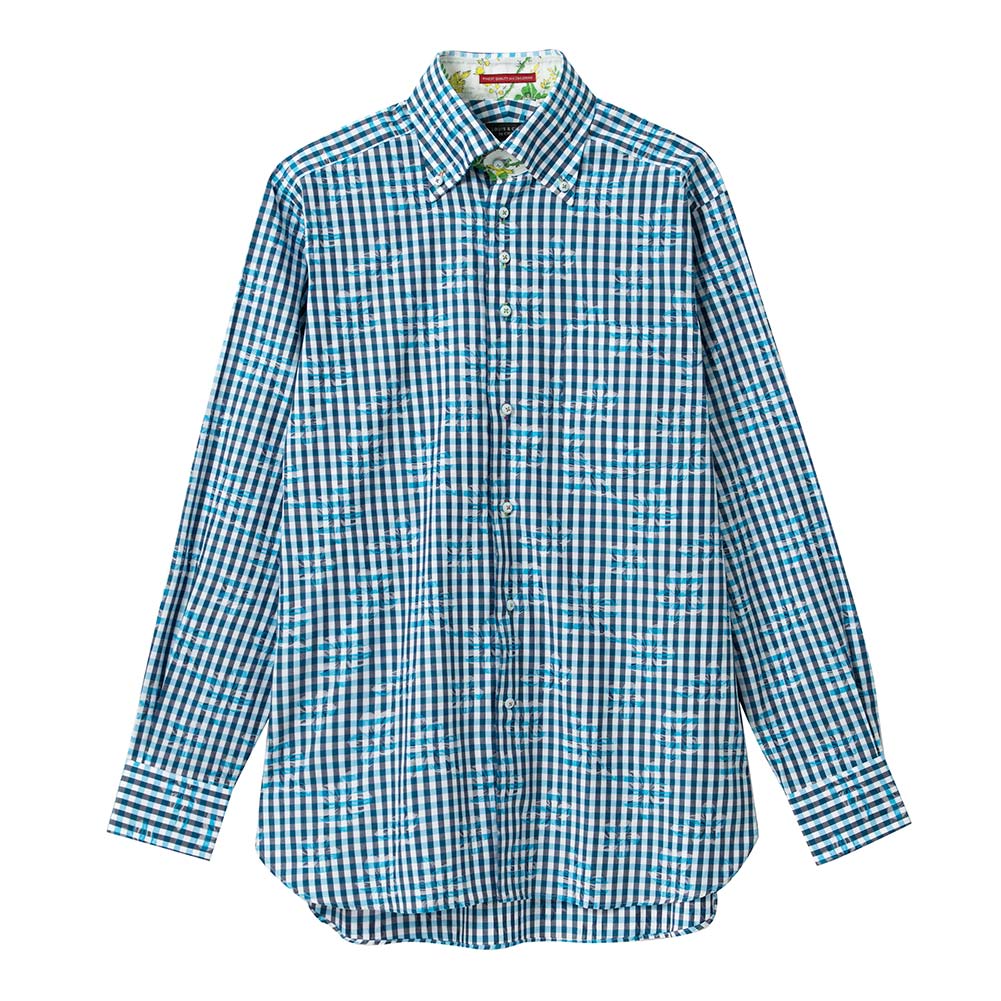 国産 長袖 綿100％ ドレスシャツ レギュラーフィット ボタンダウン  