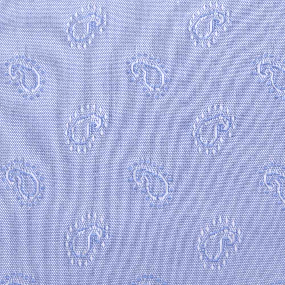 国産 長袖 綿100% ドレスシャツ レギュラーフィット ボタンダウン ブルー ジャガード織 花柄 【RLD596-250】 LOUIS&CLERK（ルイスアンドクラーク） 国産 長袖 綿100% ドレスシャツ