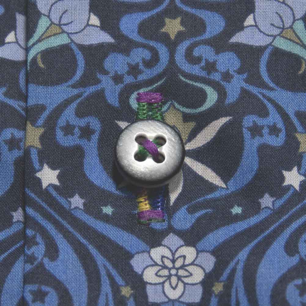 リバティプリント ゴースト･オーキッド タナローン ＜GHOST ORCHID＞ ブルー 花柄 フラ【RLD924-555】 LOUIS&CLERK（ルイスアンドクラーク） リバティプリント ゴースト