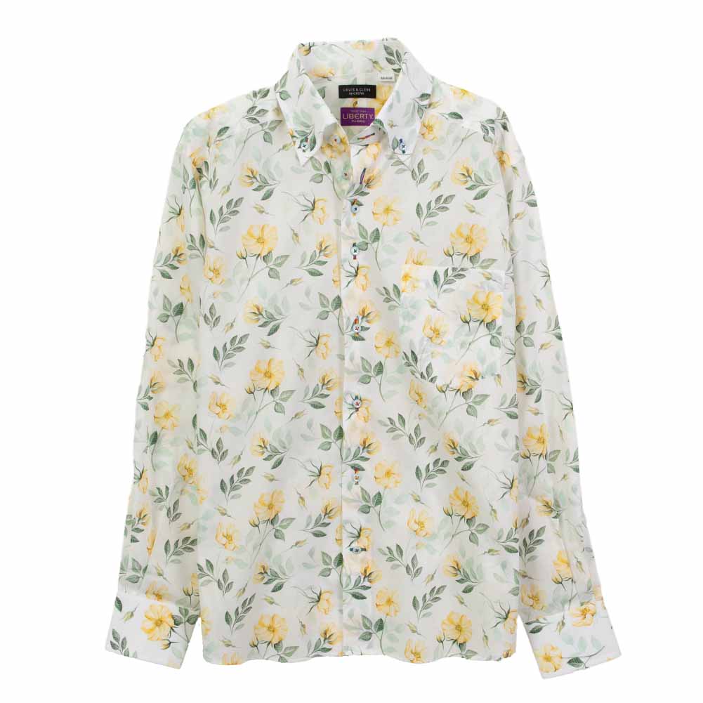 リバティプリント　グリーナウェイズ　ローズ　タナローン 『Greenaway‘s Rose』 グリー「RLD929-810」 LOUIS&CLERK（ルイスアンドクラーク） リバティプリント