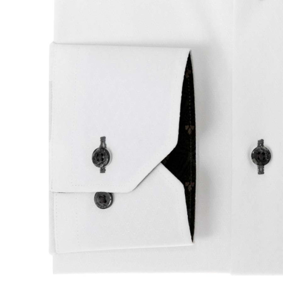 ワイシャツ 形態安定 長袖 ホワイト 白 ドビー ボタンダウン 標準 レギュラー フィット シャツハウス メンズ ドレスシャツ｜ss1946｜04