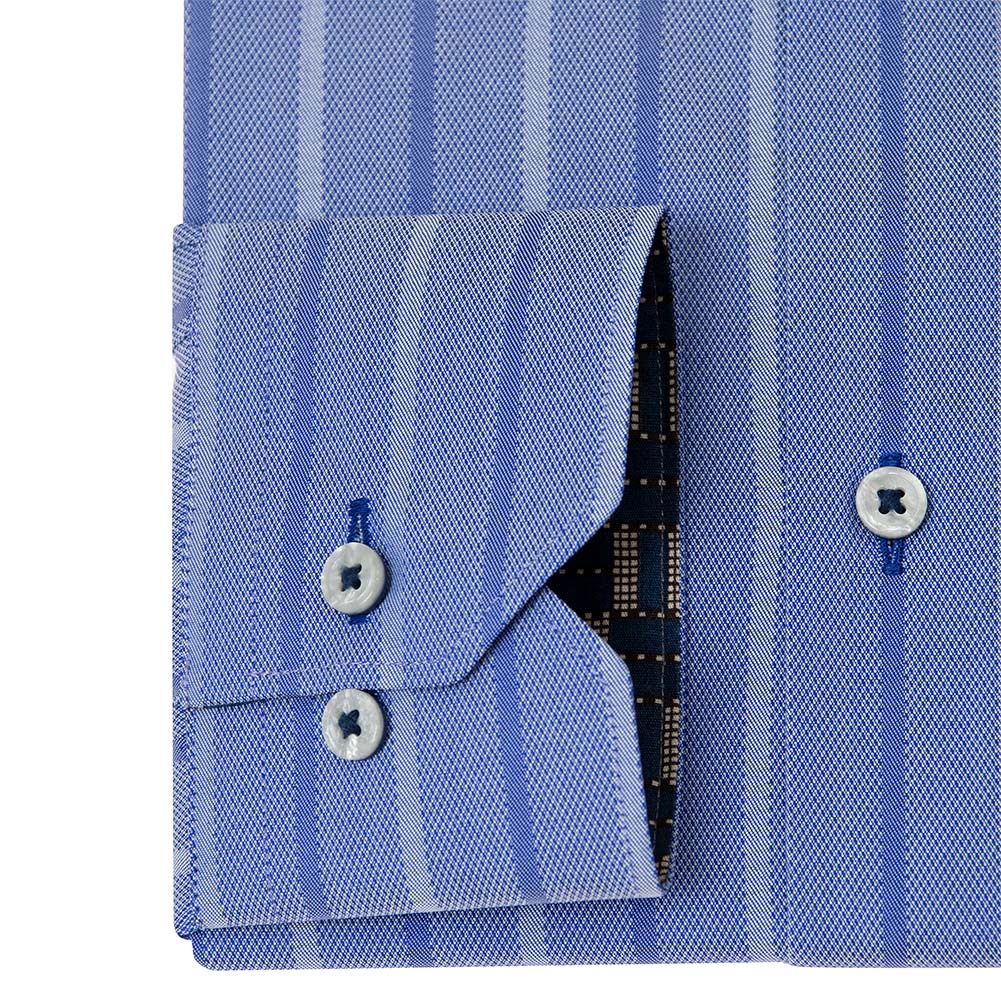 ワイシャツ 形態安定 長袖 ネイビー 紺 ボタンダウン 標準 レギュラー フィット シャツハウス メンズ ドレスシャツ  SH2404ft｜ss1946｜04