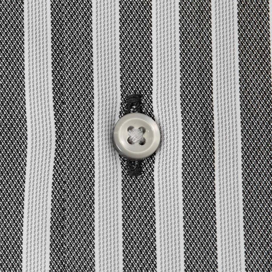 ワイシャツ 形態安定 長袖 グレー ストライプ ボタンダウン 標準 レギュラー フィット シャツハウス メンズ ドレスシャツ SH_24FA｜ss1946｜05