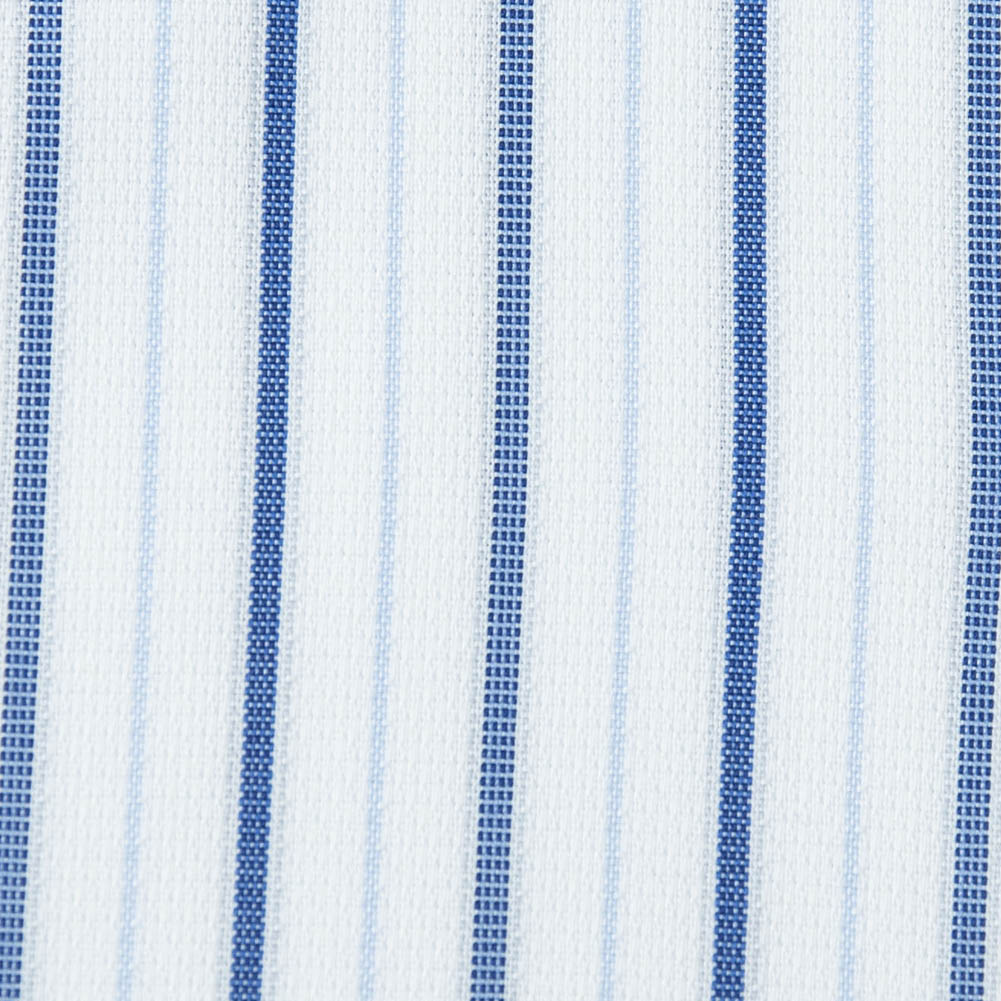 ワイシャツ 半袖 形態安定 ブルー ストライプ 青 ボタンダウン スリム 細身 シャツハウス メンズ ドレスシャツ SH_2401FS SH2405ft｜ss1946｜03